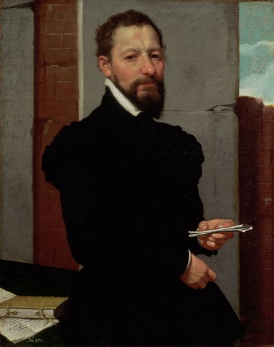 Giovanni Pietro Maffeis, Professor der Rhetorik an der Universität Genua und Sekretär der Republik, 1560-65 von Giovanni Battista Moroni